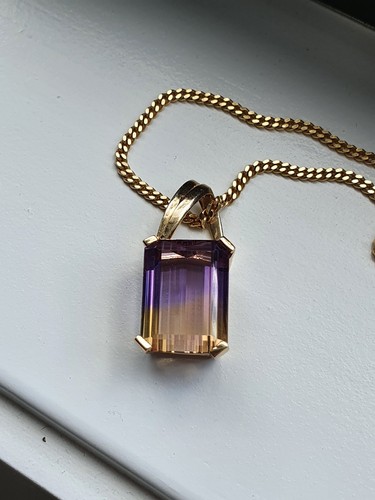 10ct yellow gold ametrine - yellow,