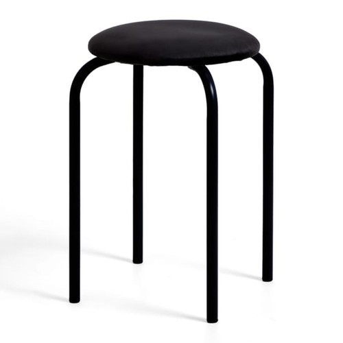 Round velvet stacking stool - round,