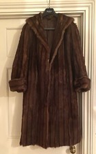 Long Vintage mink coat Chocolate Brown 1960s