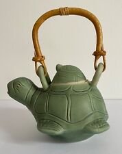Turtle / Tortoise Mum / Mom Ceramic Teapot NEVER USED Hand Made Indonesia
