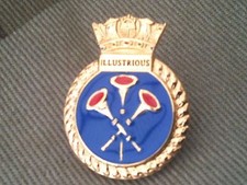 HMS Illustrious Royal Navy Lapel Pin Military Badge