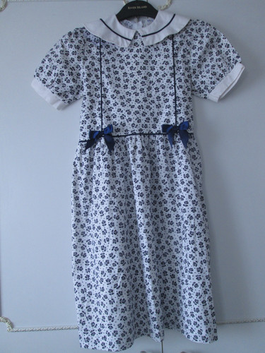 White with navy print - white,