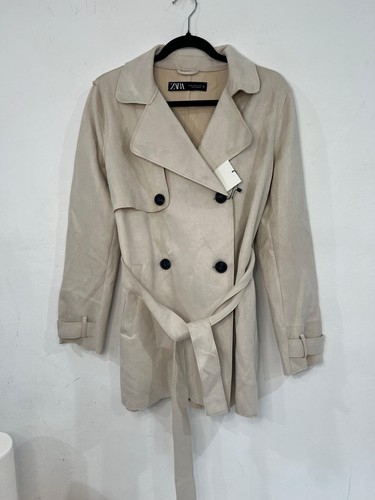 Zara faux suede trench - faux, coat