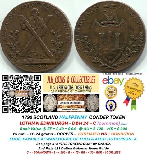 1790 penny conder token - gb,