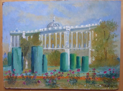 Painting oil canvas old - oil,