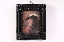 1 x Small Old Picture Frame 7 x 8.2 x 1.7cm Wood Frame with Picture Portrait