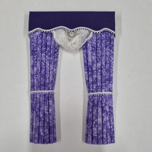 Dolls house miniature curtains - house,