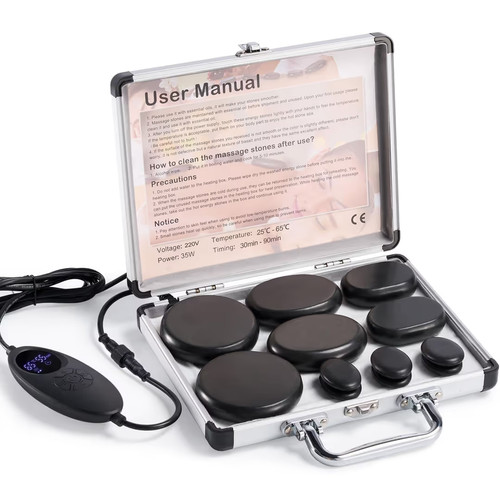 Hot stone massage set - hot,