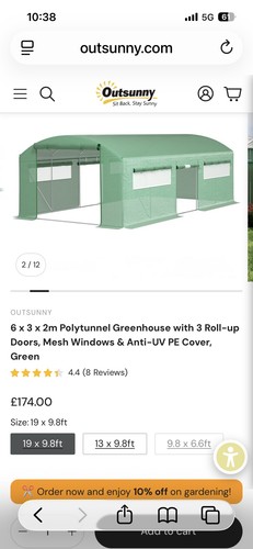 Outsunny x 2mreinforced - outsunny,