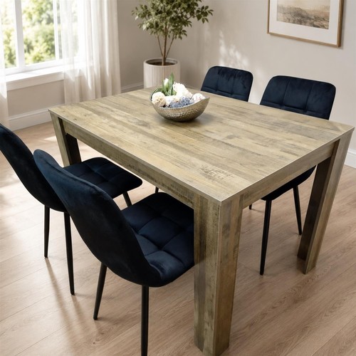 Dining table and chairs - table, 4