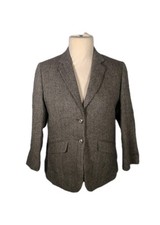 Magee Donegal Tweed Blazer Jacket Women's size 16 Brown Herringbone Sarah Jacket