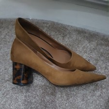 Zara Block Marble Heel Wedge