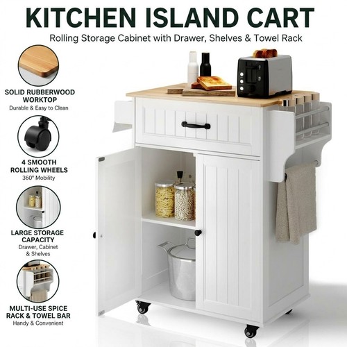 Kitchen island trolley with - kitchen,
