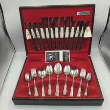 Oneida 18/8 Stainless Steel Cutlery Set 50 Pieces Wooden Canteen Winchester