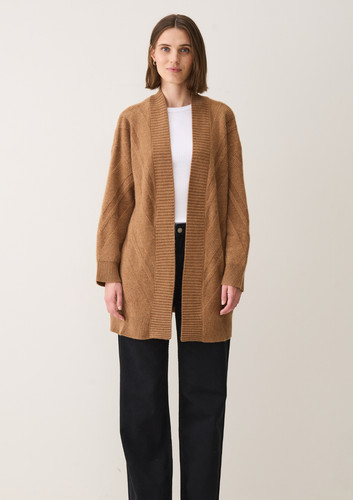 Textured chevron cardigan - textured, in