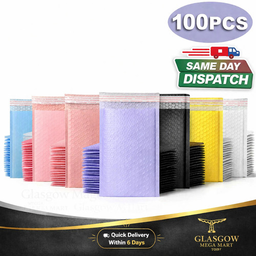 100pcs bubble mailers pink - bubble,