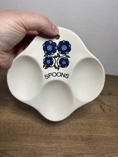 Taunton Vale Blue Floral Ceramic Spoon Rest Holder Made In England