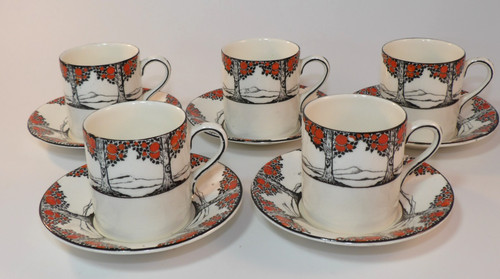 Crown ducal art deco orange - crown,