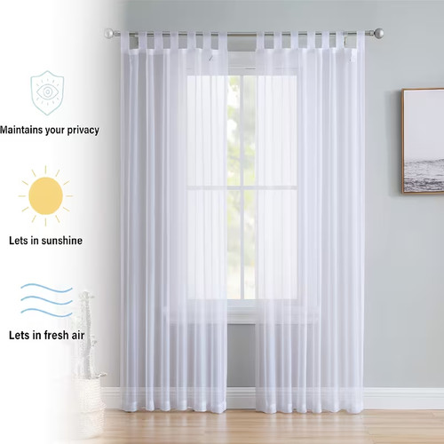 Home curtains voile tab - voile,