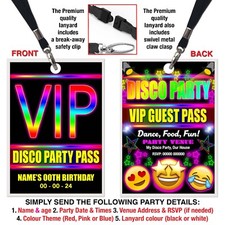 DISCO EMOJI LANYARD VIP PASS
