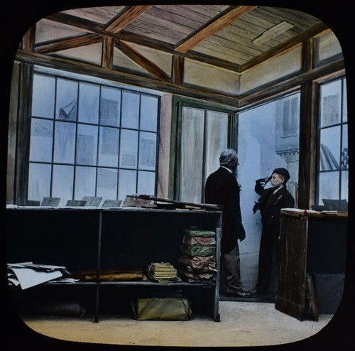 Antique magic lantern - lantern, slide