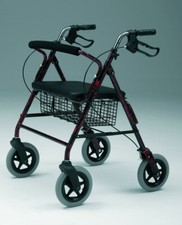 Heavy Duty Bariatric 4 Wheeled Aluminium Rollator Mobility Aid Walker