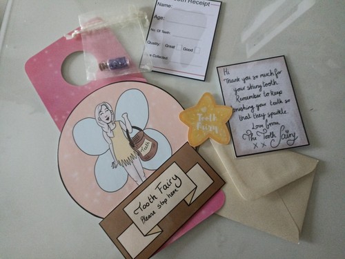 Handmade tooth fairy pack - fairy,