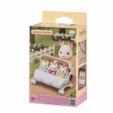 Sylvanian Families Triplets Stroller Kids Stroller Buggy Furniture Accessories
