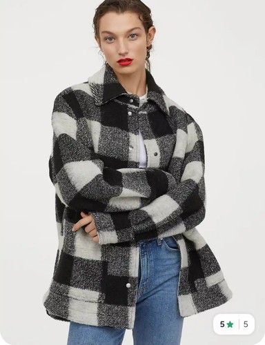 Wool blend black white - wool,