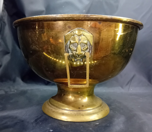 Vintage round footed brass - vintage,