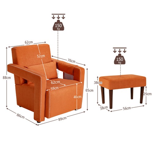 Accent sofa chair with - accent,