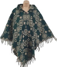 Geometric Print Hooded Acrylic