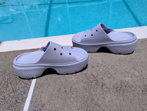 Crocs white platform slide - crocs,