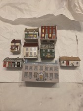 miniature porcelain buildings from the Wade Bally-Whim Village set