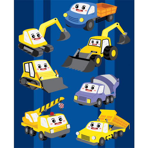 Construction vehicles smiley - construction,