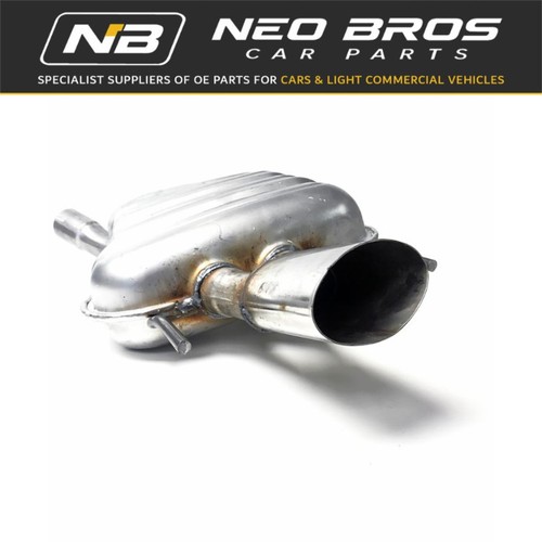 Exhaust back box with chrome - back,