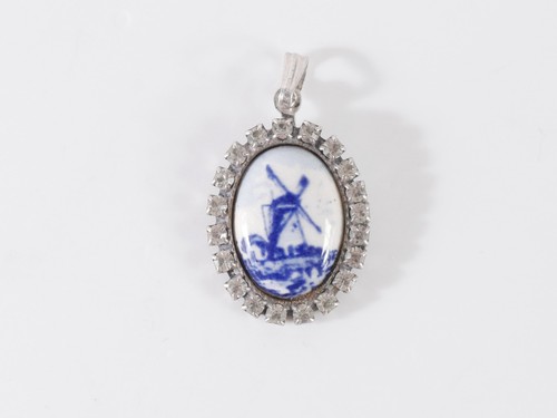 Vintage delft style blue white - vintage,
