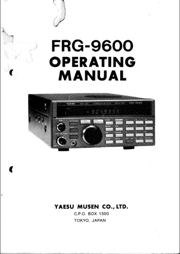Yaesu frg 9600 user - frg-9600,