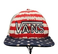 VANS Men Hat OS Red White Blue