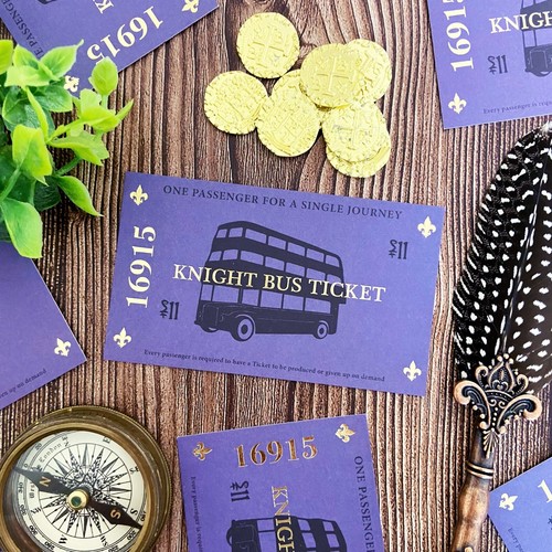 Harry potter knight bus ticket - harry,