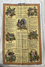 Vintage BIRD FAYRE Tea Towel