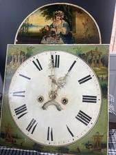 Vintage Antique Hand painted Clock Face Dial “flower Girl”