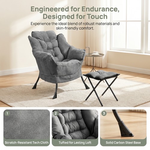 Fabric lazy chair - fabric,