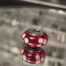Pandora Silver Red With White