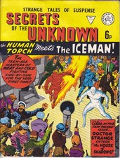 ALAN CLASS UK Comic SECRETS OF THE UNKNOWN 131 Human Torch X-Men (STAPLE BOUND)