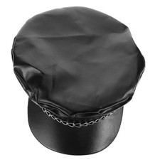  Women Yacht Captain Sailor Hat PU Newsboy Cabbie Baker Boy Peaked Beret Cap