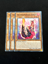 YUGIOH  3X PLAYSET SALAMANGREAT FOXER  SDSB-EN013  COMMON SOUL BURNER 1ST ED