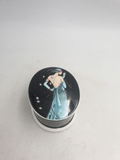 CLINTONS CARDS STYLE ART DECO FLAPPER LADY W/CALLA PORCELAIN LIDDED TRINKET BOX
