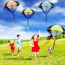 1xHand Throwing Parachute Toy Soldier Kids Mini Play Outdoor Sports Children Toy