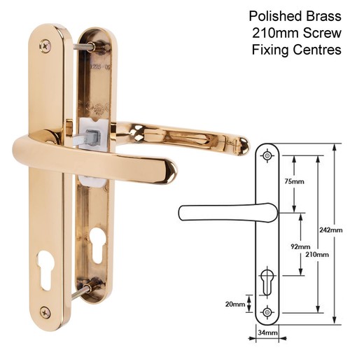 Upvc door handle - upvc, 92pz
